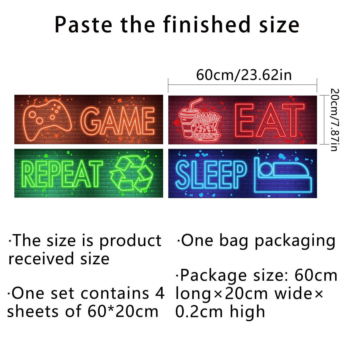 clothmile neon gamer wall art makes a fun giftable present for game lovers.