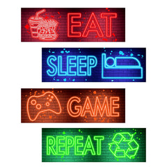 clothmile neon video game wall decal hero design adds bold eye-catching room decor.