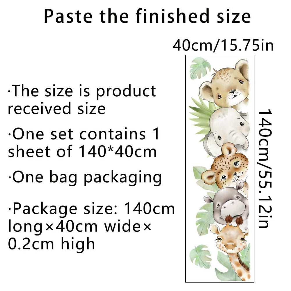 clothmile watercolor jungle playroom wall decal supports color recognition