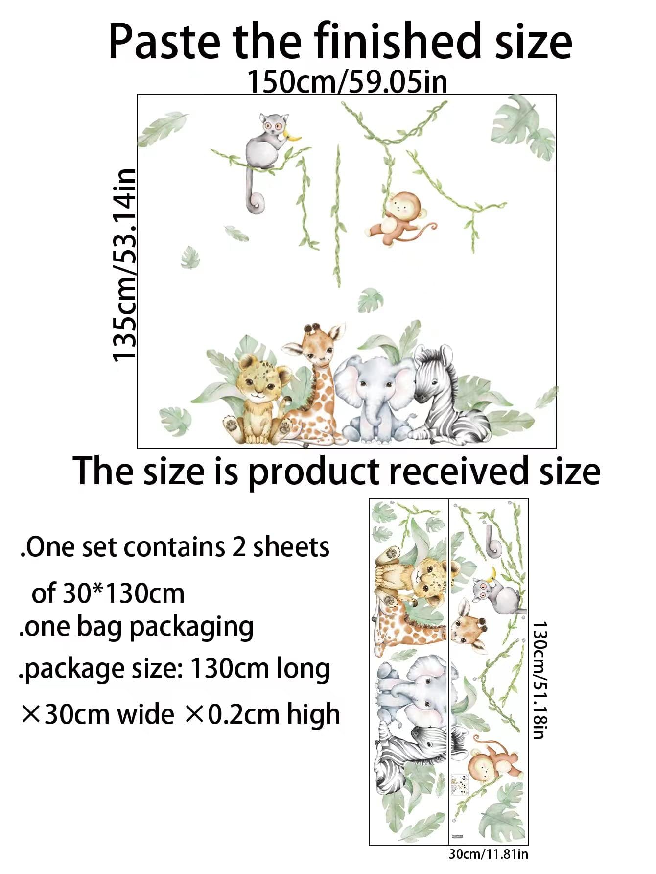 clothmile woodland animals colorful patterns decal adds vibrant décor accents.