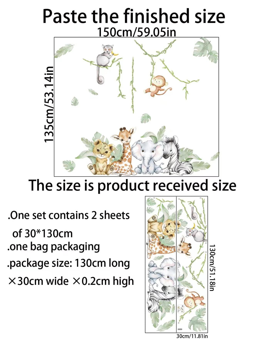 clothmile woodland animals colorful patterns decal adds vibrant décor accents.