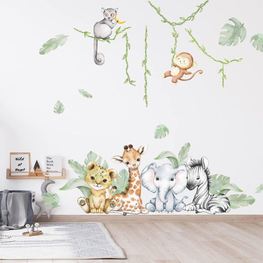 clothmile woodland animals monkey decal sparks imaginative forest play areas.