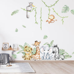 clothmile woodland animals monkey decal sparks imaginative forest play areas.