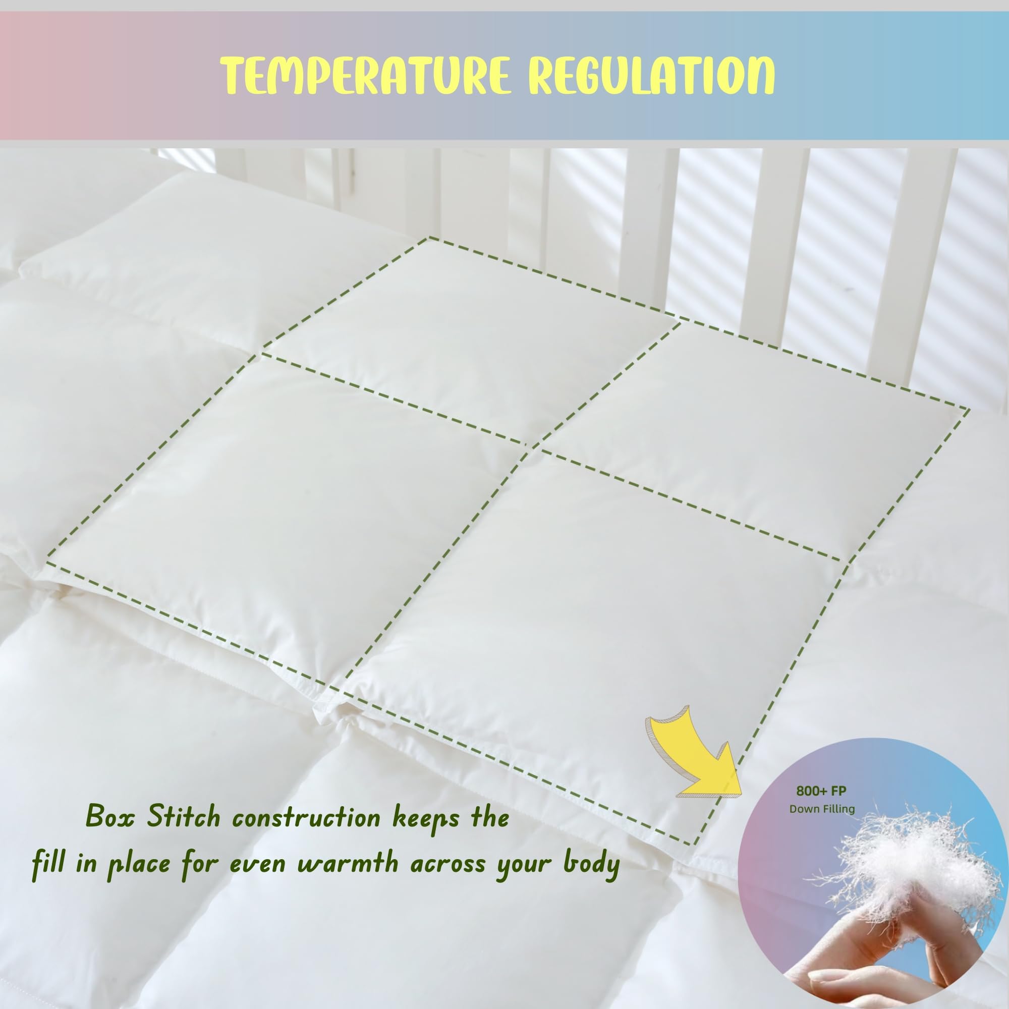 CLoucl baby comforter noiseless edge design featured for uninterrupted sleep