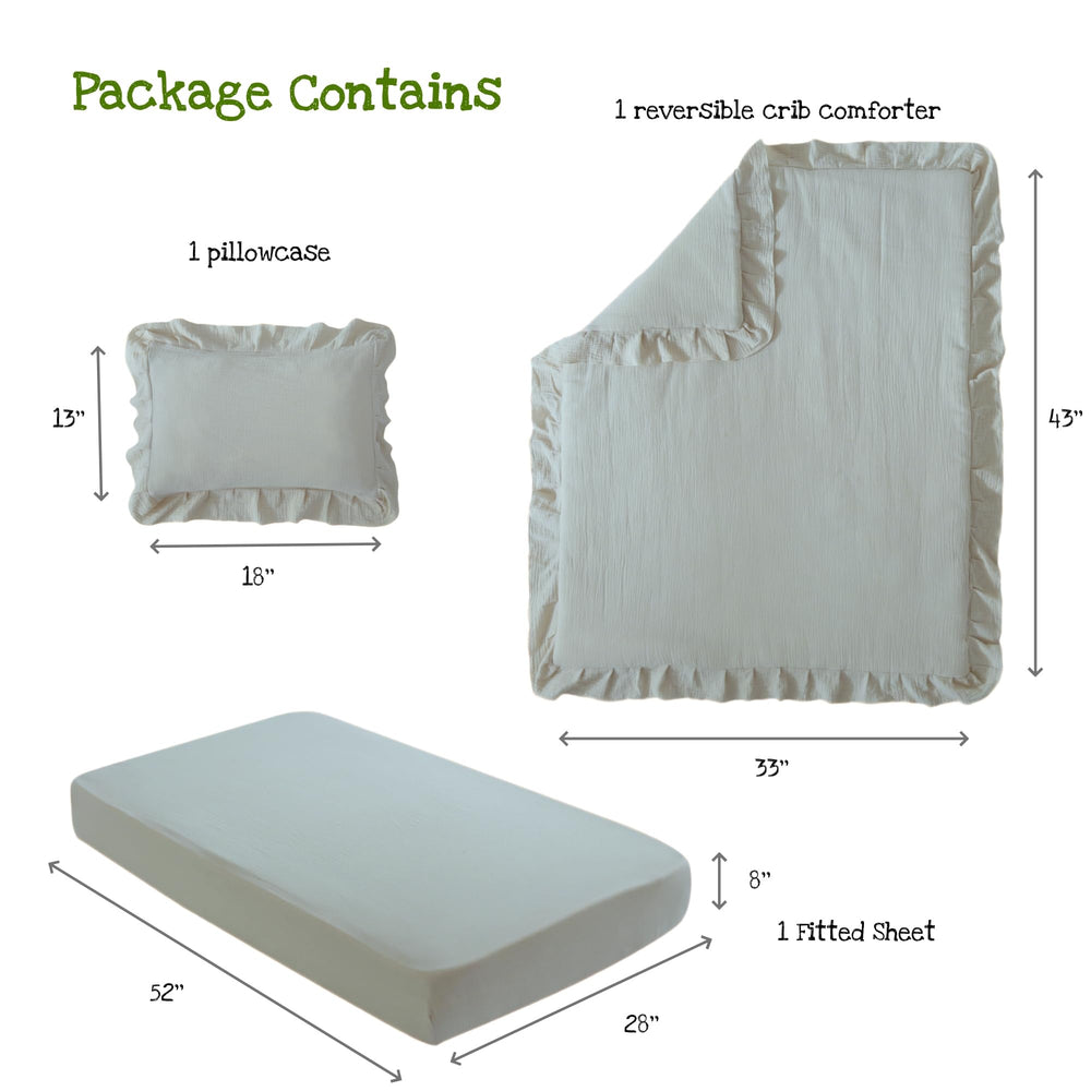 CLoucl all-season soft crib set for breathable warmth