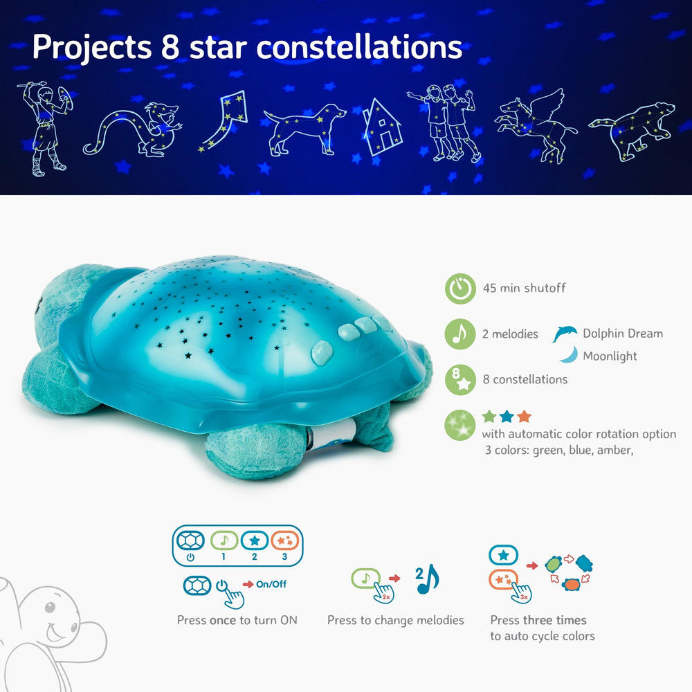 Cloud B Comforting Nightlight Star Projector three-colors option lets you switch moods.