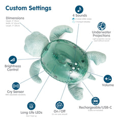 Cloud b Ocean Projector illuminated ceiling demonstrates moving waves and ambient mood lighting