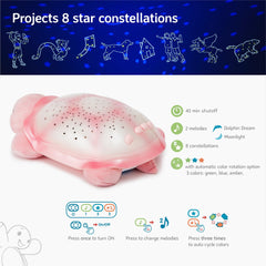 Cloud b Star Projector Nightlight Pink amber blue green color options for ambient mood.