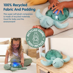 Cloud b Tranquil Turtle Green cry-sensor activation demonstrates auto lull when noise rises