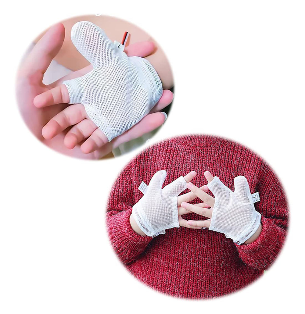 Cloverhome Baby Stop Thumb Sucking Guard packaging with quick-fit guidance.