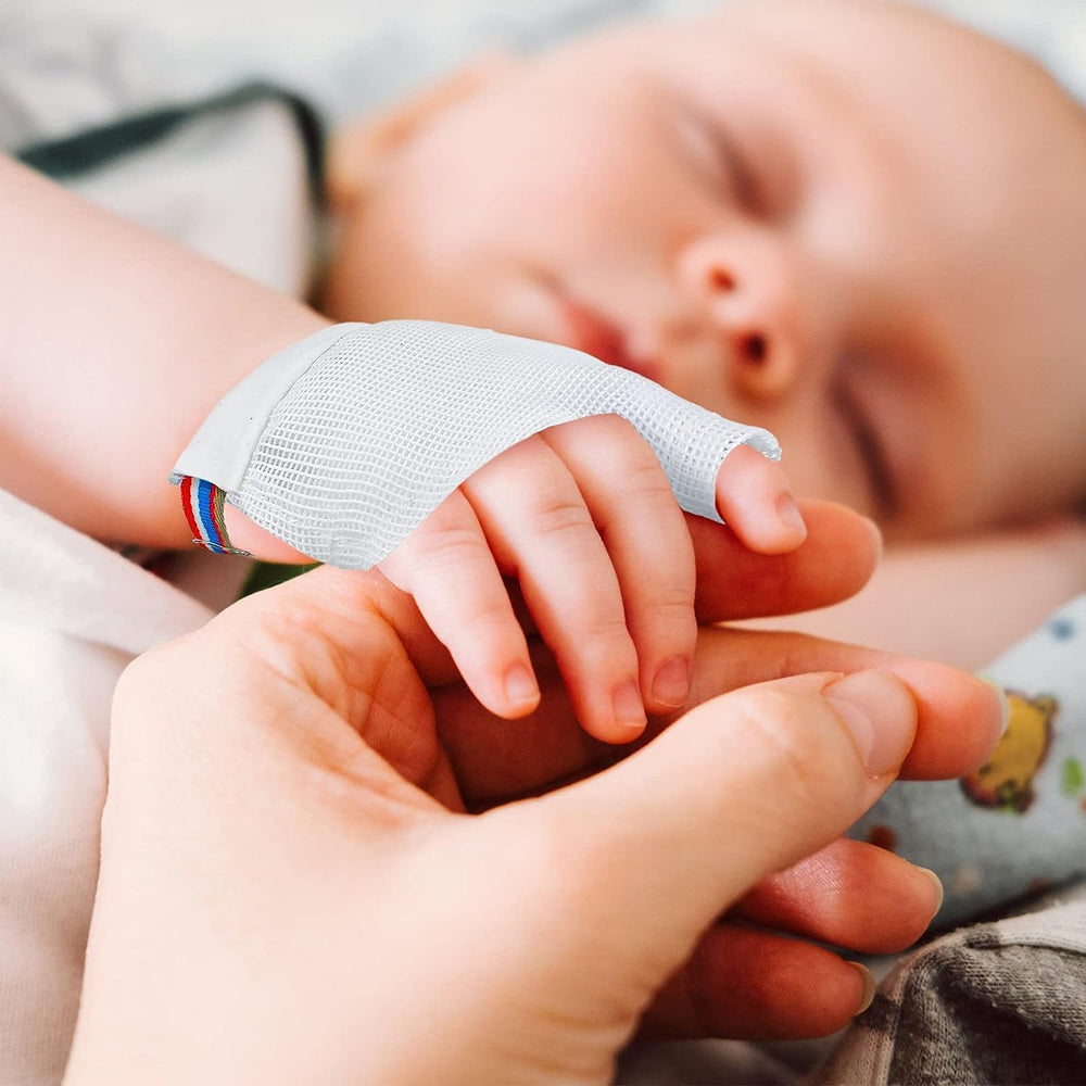 Cloverhome Thumb Sucking Guard features anti-removal design to stay on during sleep and play