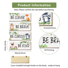 CloverKoi be brave woodland wall sign encourages confident playtime.