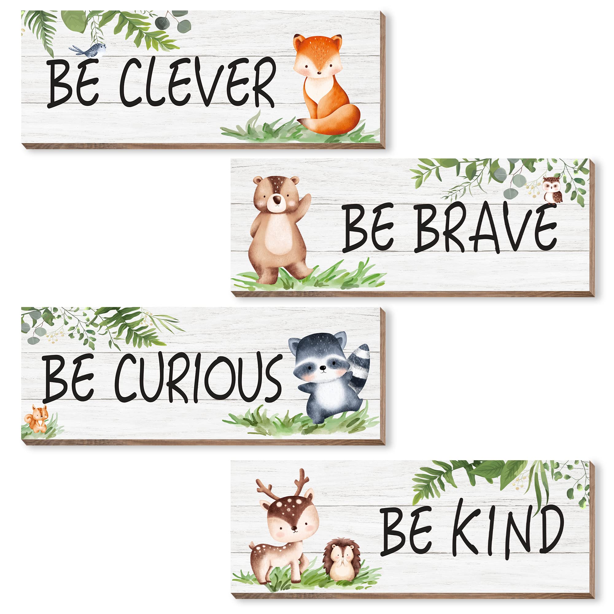 CloverKoi be clever woodland wall sign promotes curious exploration in the nursery.