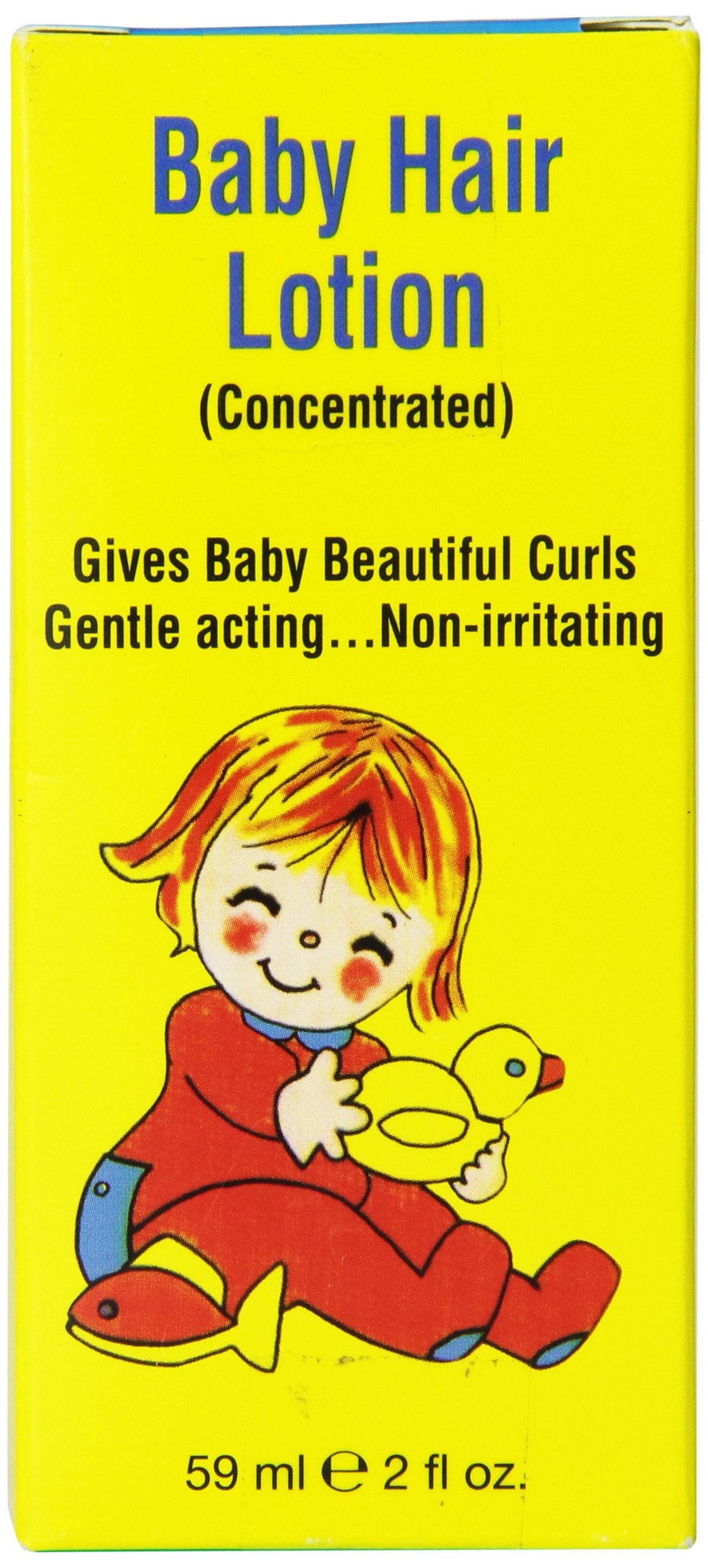 Clubman Baby Hair Lotion bottle closeup highlighting gentle, non-irritating formula.