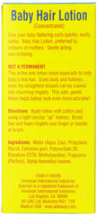 Clubman Baby Hair Lotion demonstrates soft curl definition on delicate hair.