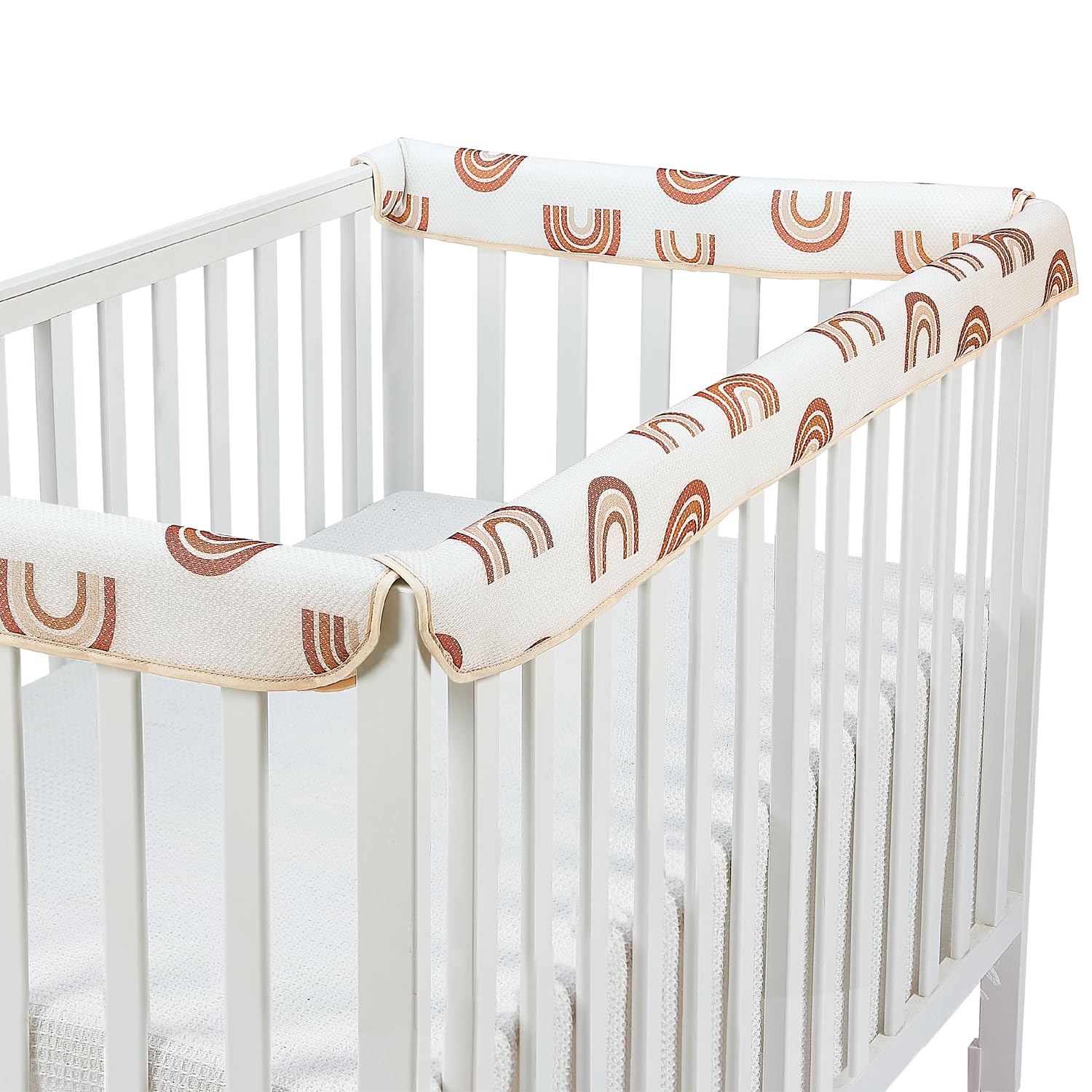 CLYCSRC 3-Piece Mesh Set in-use crib image demonstrates breathable protection during nap