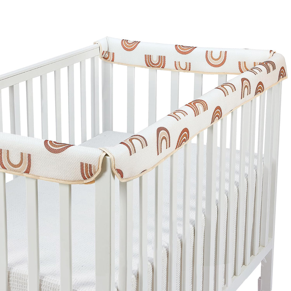 CLYCSRC 3-Piece Mesh Set in-use crib image demonstrates breathable protection during nap