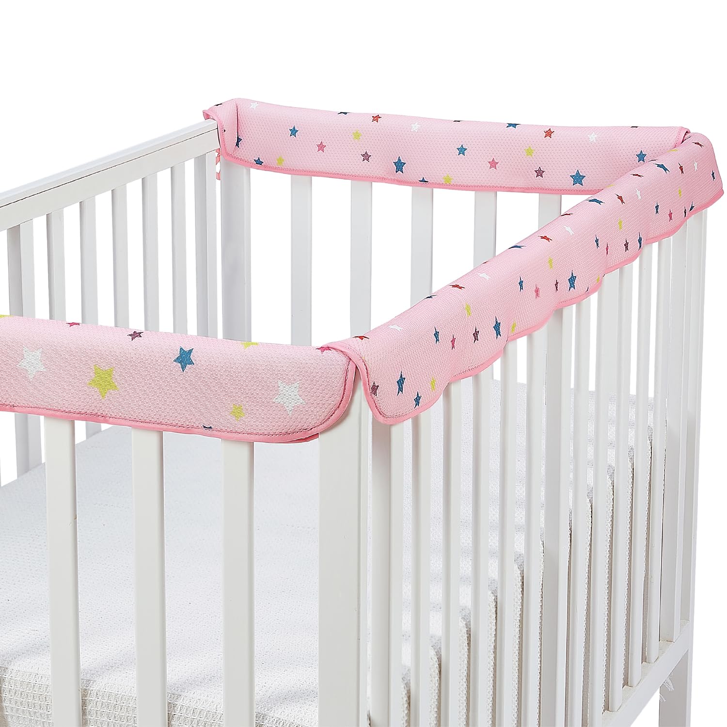 CLYCSRC star crib rail cover mesh for breathable protection
