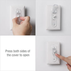 CLYMENE clear switch guard blends with decor while shielding switches.
