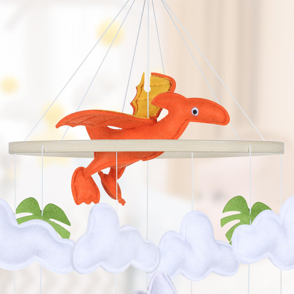 CLYMENE dinosaur mobile as a thoughtful baby shower gift option.