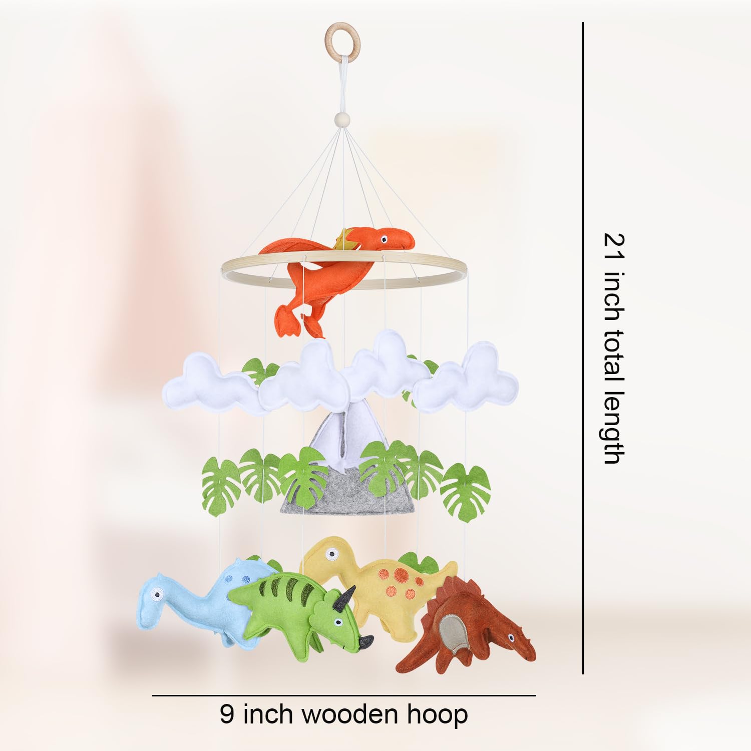 CLYMENE baby mobile helps early visual tracking with engaging colors.