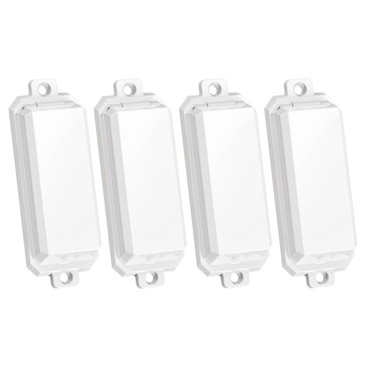 CLYMENE light switch cover guard white pack4 angle view showing home safety