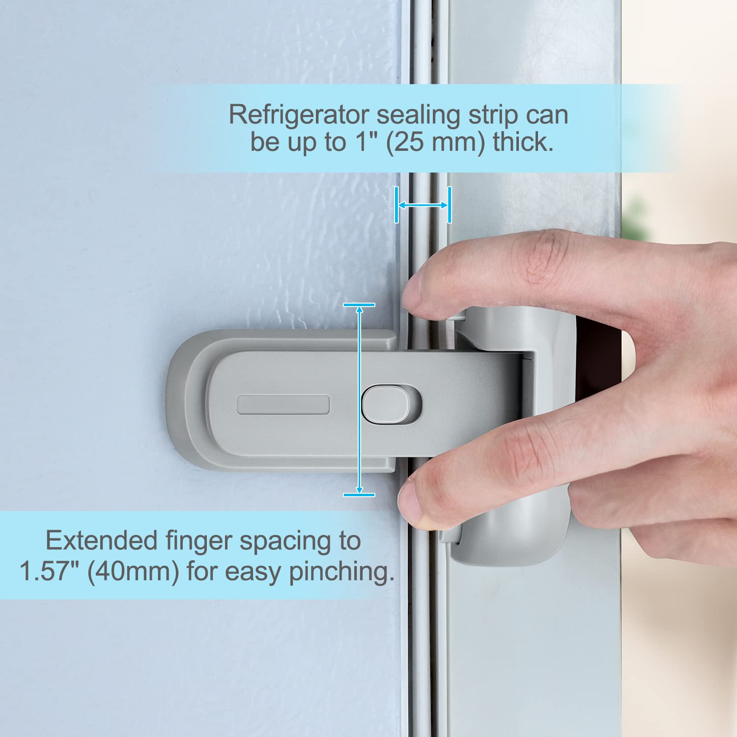 CLYMENE refrigerator lock fits various door frames for everyday use.