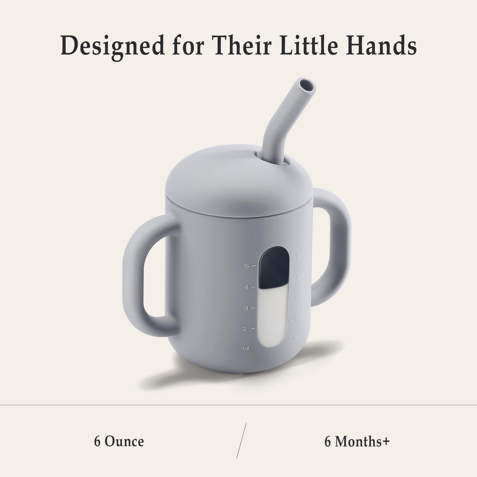 CLYMENE 6 oz capacity with clear measurements aids mixing and portions.
