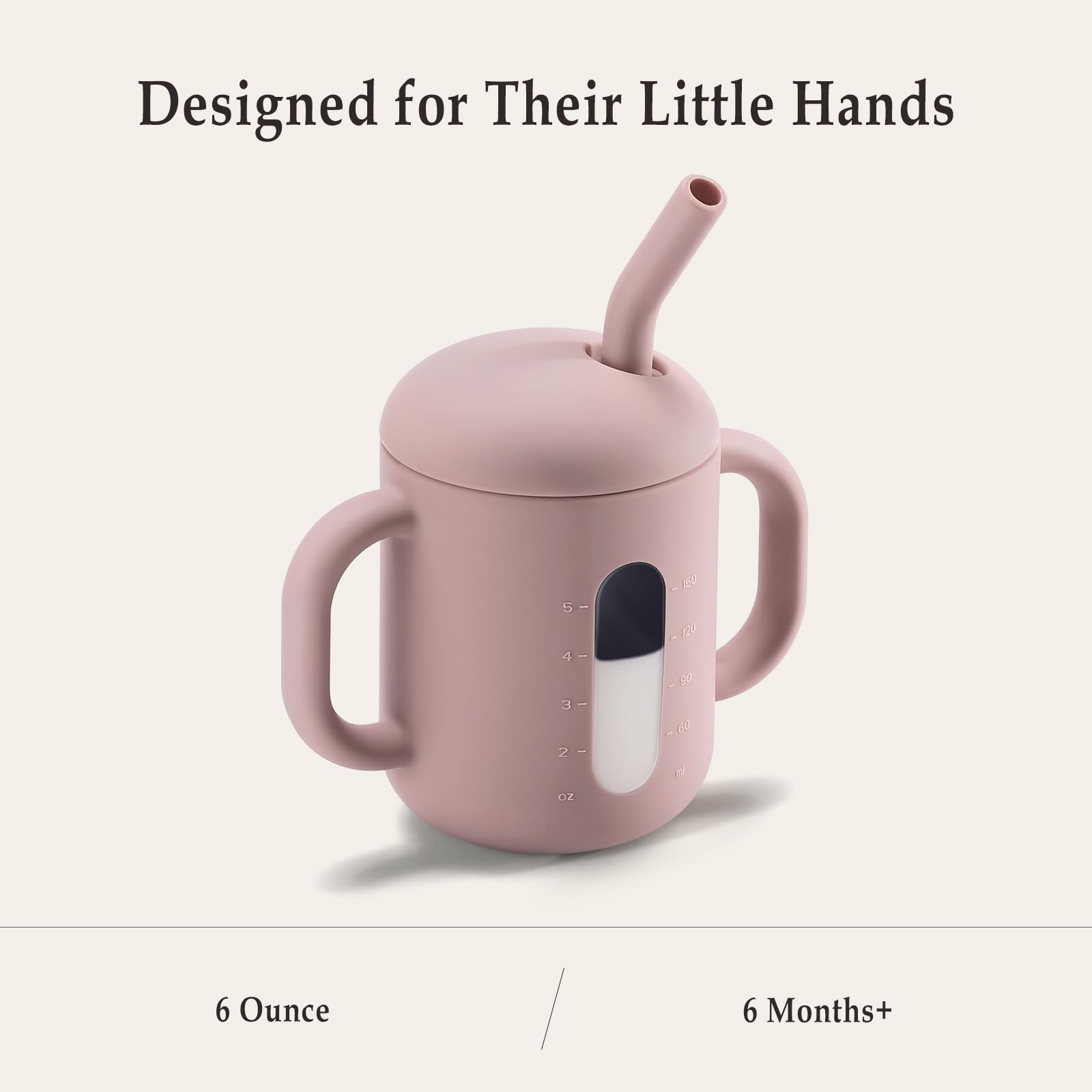 CLYMENE dishwasher-safe training cup simplifies cleaning after meals.