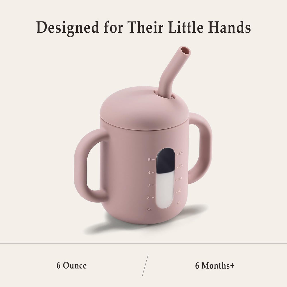 CLYMENE dishwasher-safe training cup simplifies cleaning after meals.