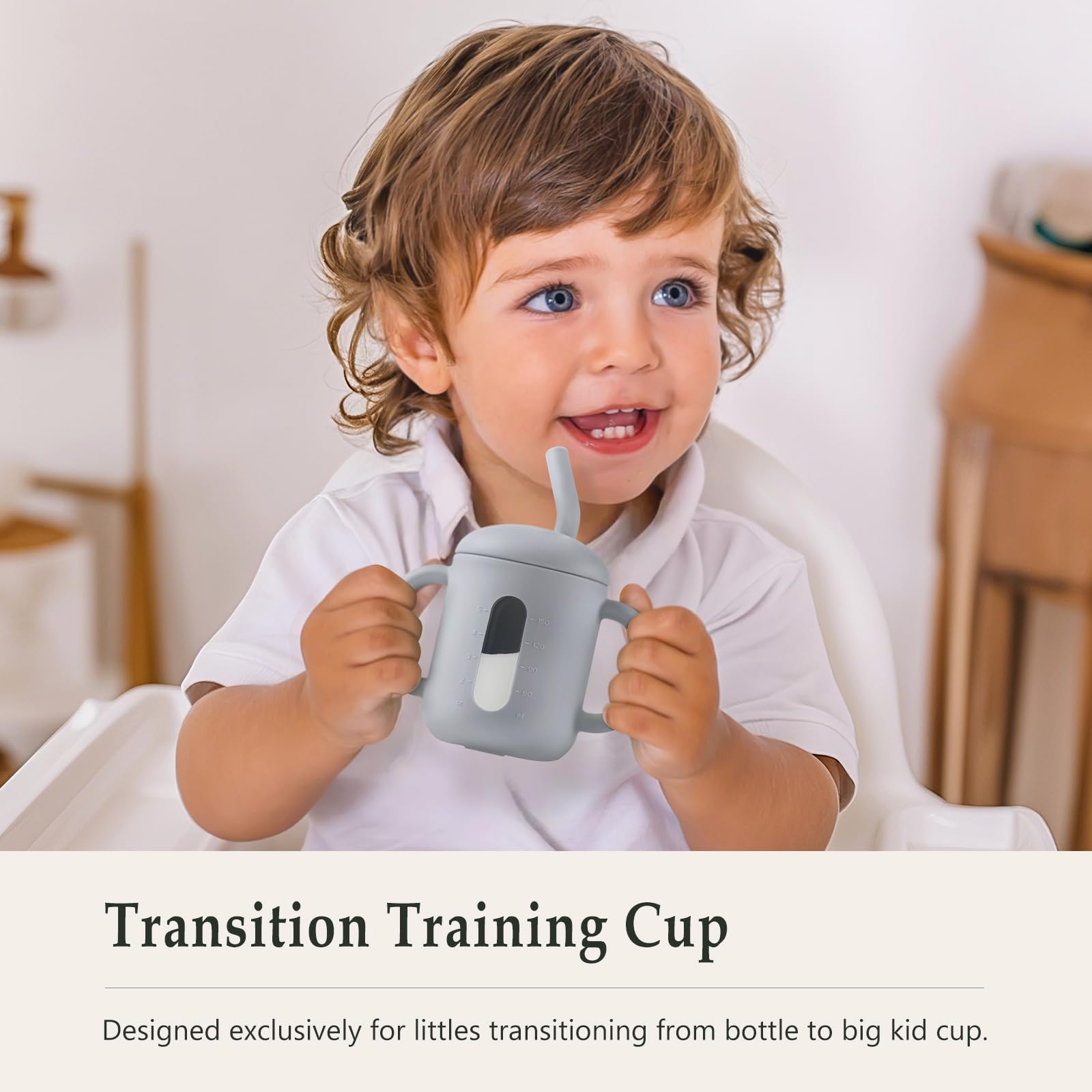 CLYMENE training cup is dishwasher safe for quick cleanup.