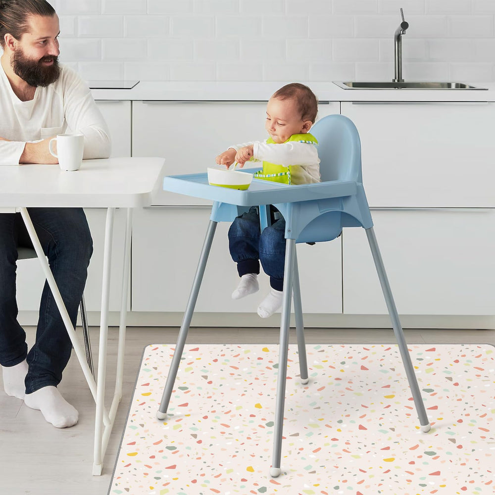 CLYMENE Splat Mat with anti-slip backing keeps the mat in place.
