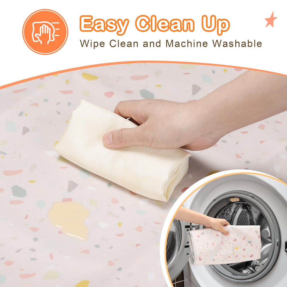 CLYMENE Splat Mat folds compactly for travel and on-the-go use.