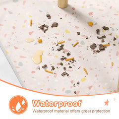 CLYMENE Splat Mat measures 51x51 inches for full coverage.