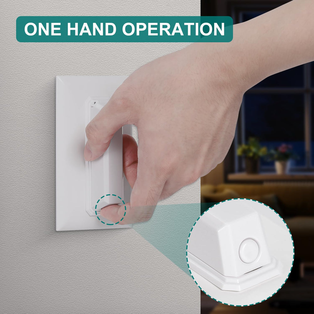 CLYMENE unobtrusive white faceplate blends with home decor