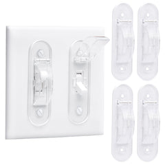 CLYMENE wall switch guard clear pack4 assembled keeps switches safe from curious kids.