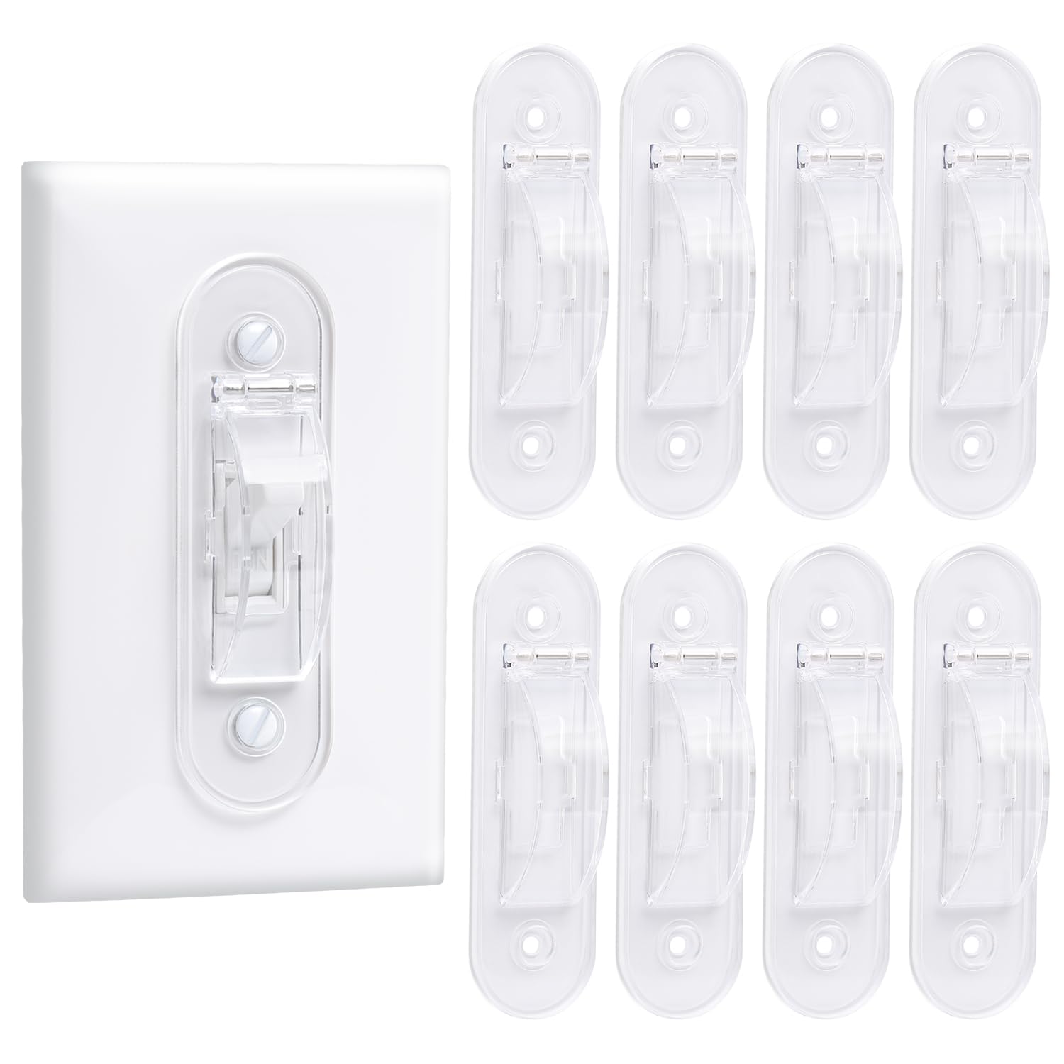 CLYMENE Wall Switch Guard cover closed for childproof protection at home.