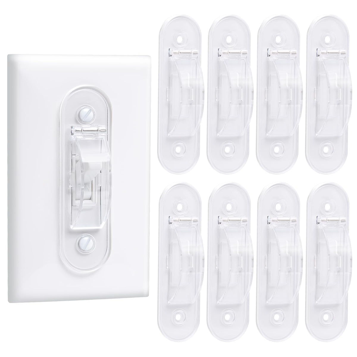CLYMENE Wall Switch Guard cover closed for childproof protection at home.