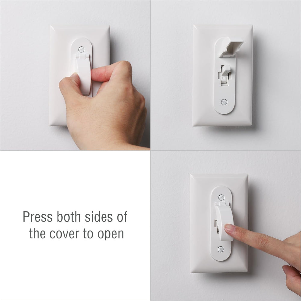 CLYMENE wall switch guard installed shows secure fit and long-lasting protection.