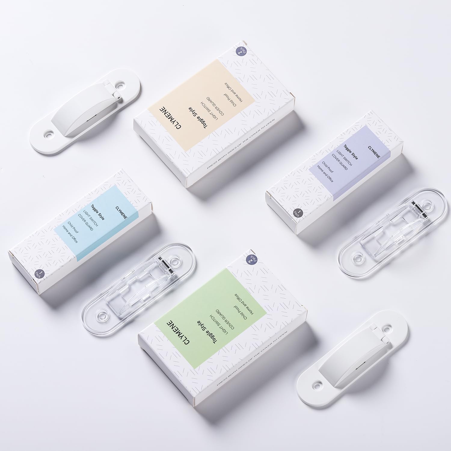 CLYMENE wall switch guard helps keep toggles in the desired on or off position