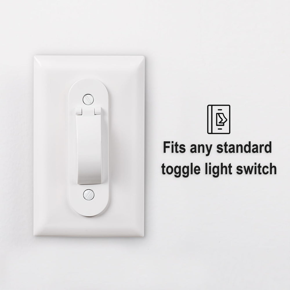 CLYMENE wall-switch-guard press-both-sides demonstrates easy, child-proof operation.