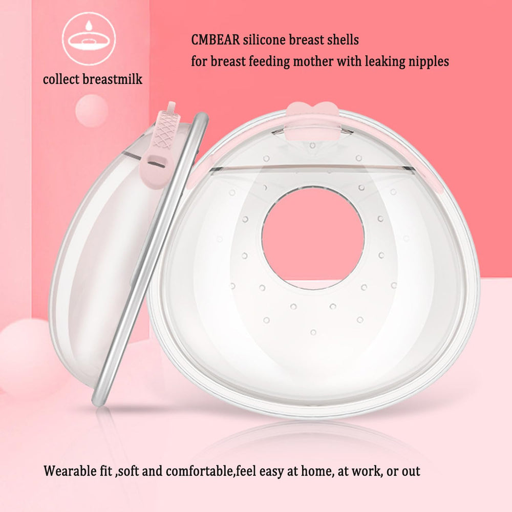 CMBEAR breast shells collect leaks up to 70 ml per pair.