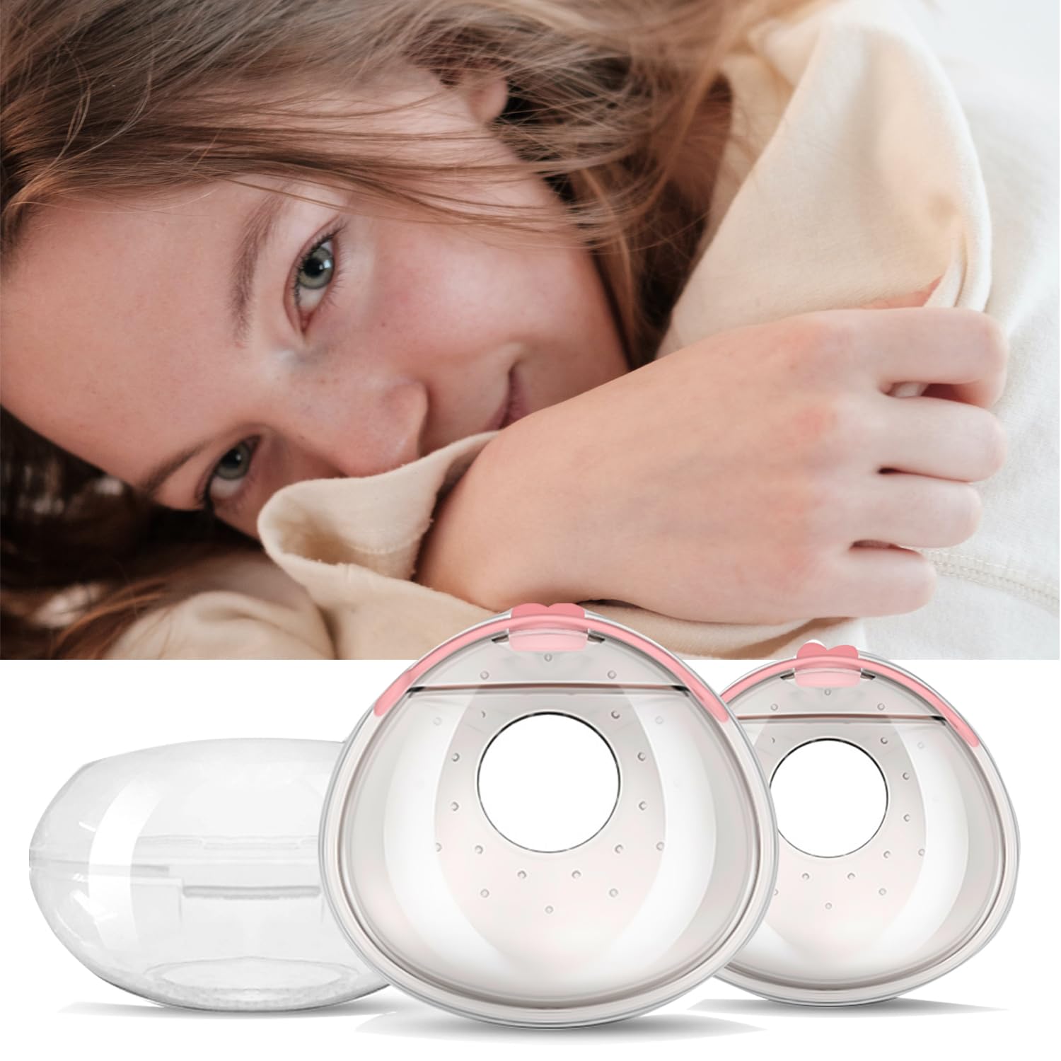 CMBEAR breast shells in soft silicone for comfortable bra wear and nipple protection.