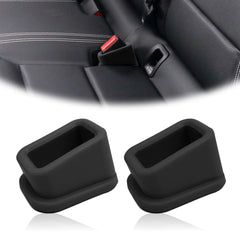 CmeRto belt buckle holder front view shows compact black design for easy rear-seat access.
