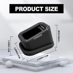 CmeRto belt buckle holder in use keeps buckles upright for quick one-handed buckling.