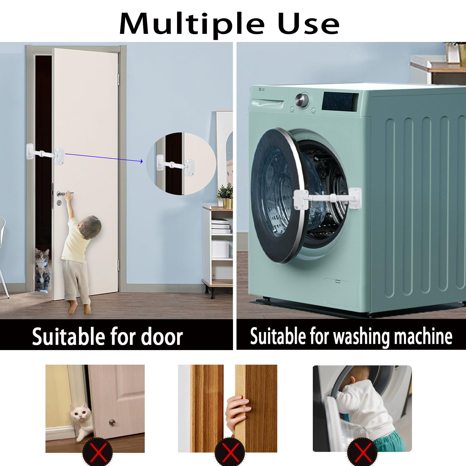 CMINGJ white window restrictor protecting children and pets during daily activities