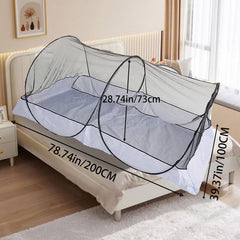 CMINGJ bottom-zipper mosquito net closeup showing secure entrance
