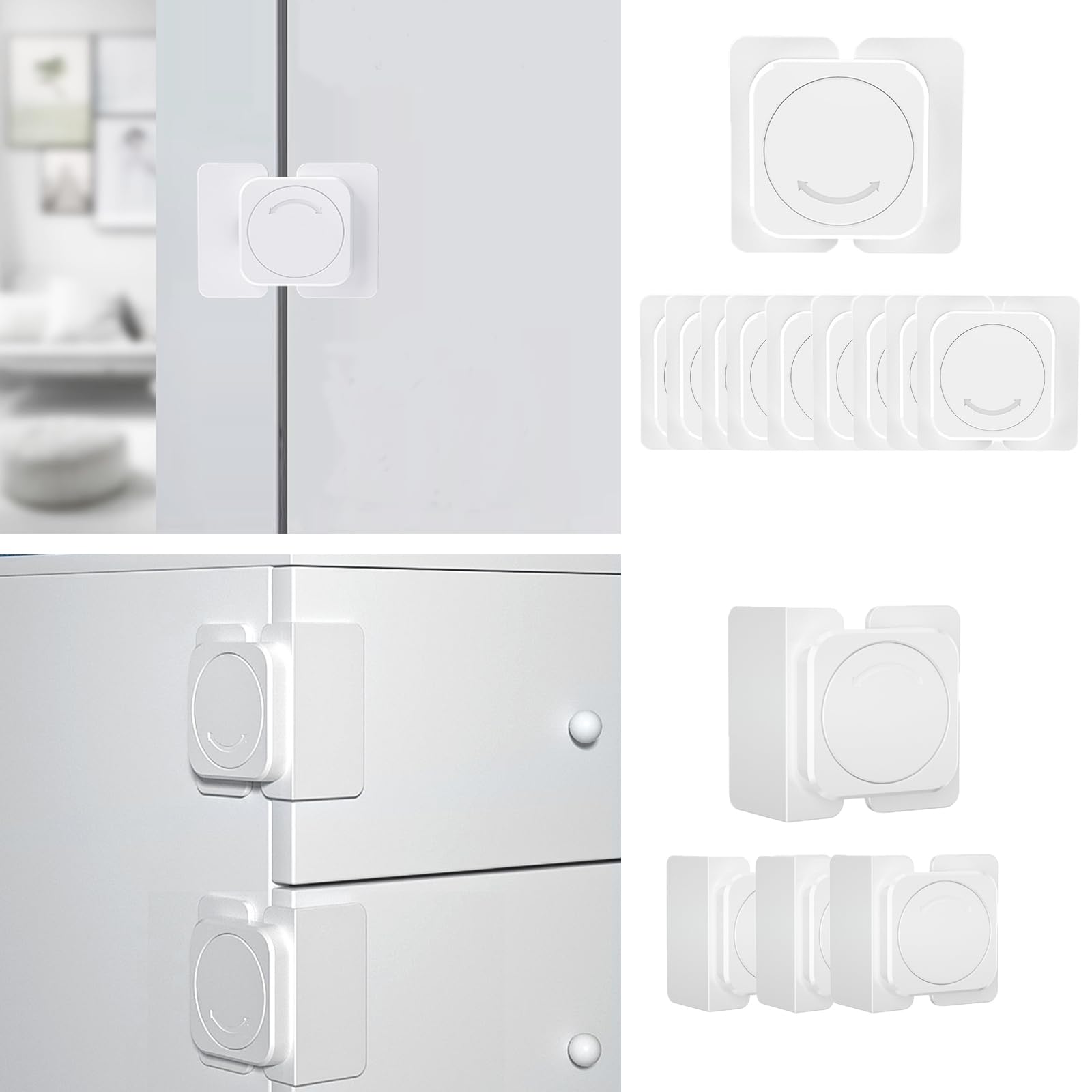 CMINGJ cabinet lock flat-lock close-up, showcasing durable ABS for reliable safety.