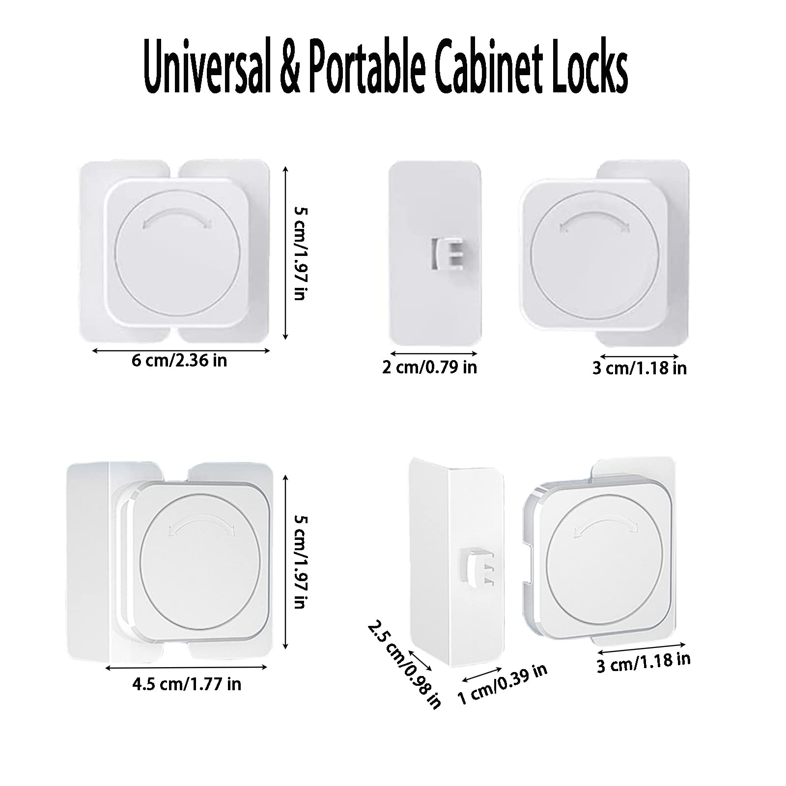 CMINGJ cabinet lock with kid-proof design highlights one-step operation.
