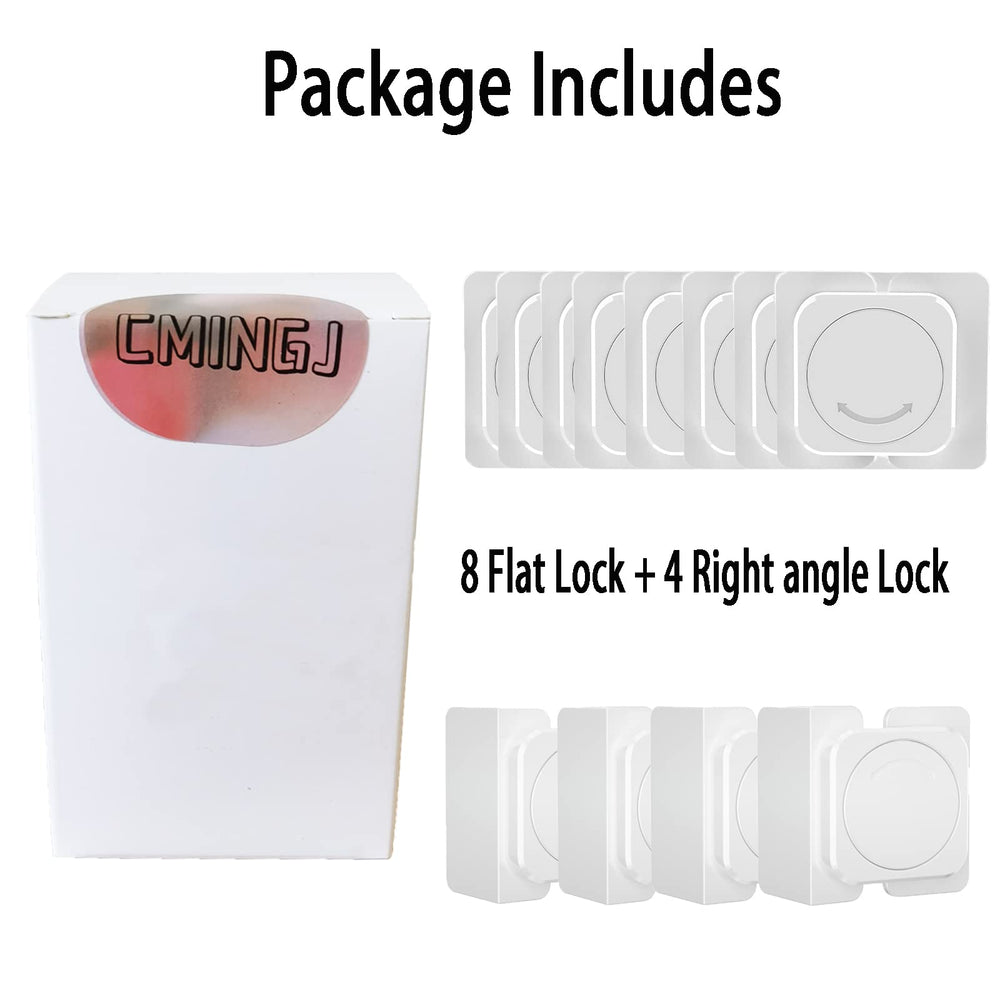 CMINGJ cabinet lock white design blends with decor while protecting curious kids.